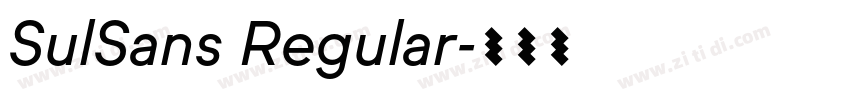 SulSans Regular字体转换
